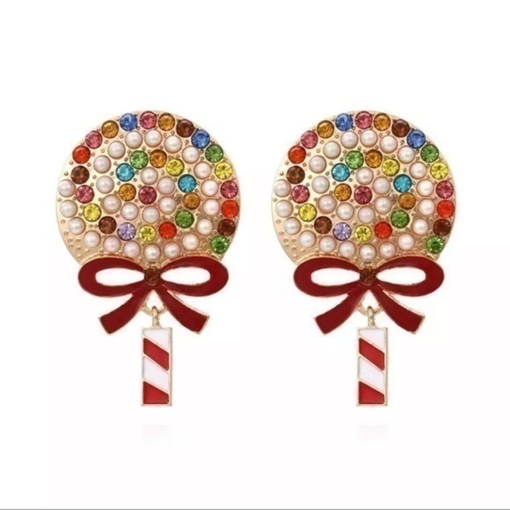 Holiday Candy Land Drop Earrings